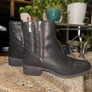 Lucky brand Banari Women's Black Leather Ankle Boots 7.5